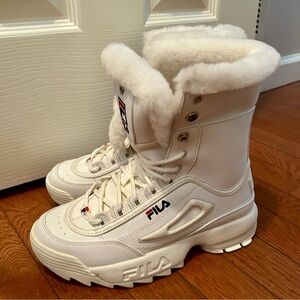 Fila White Winter Boots